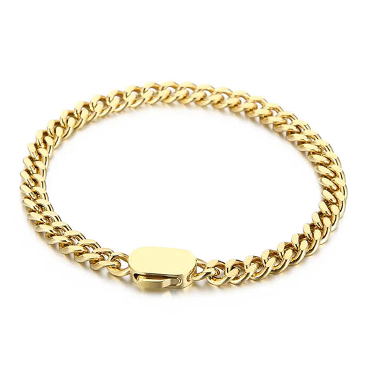 Cuban Bracelet Gold - 6mm
