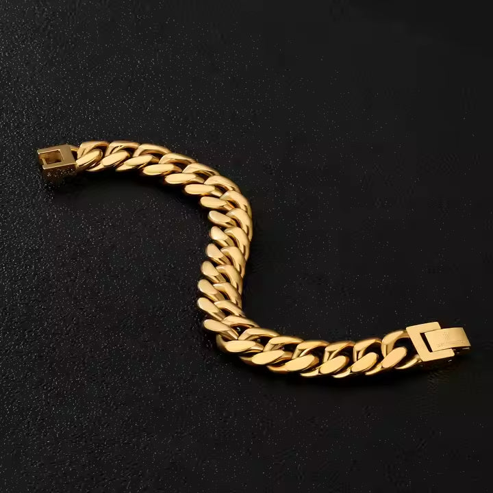 Cuban Bracelet Gold - 8mm