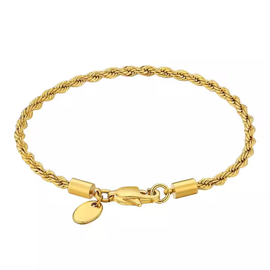 Rope Bracelet Gold - 6mm
