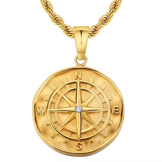 Compass Pendant Gold