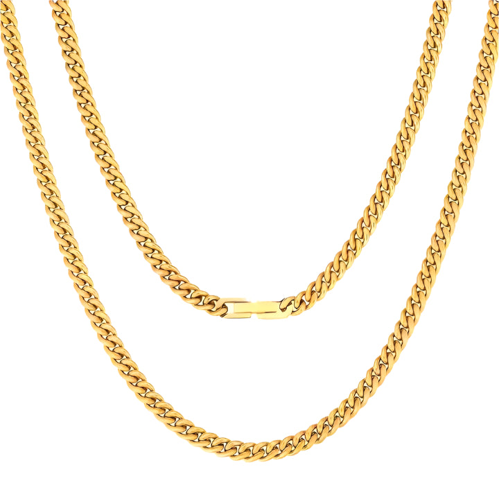 Cuban Chain Custom Clasp Gold - 5mm