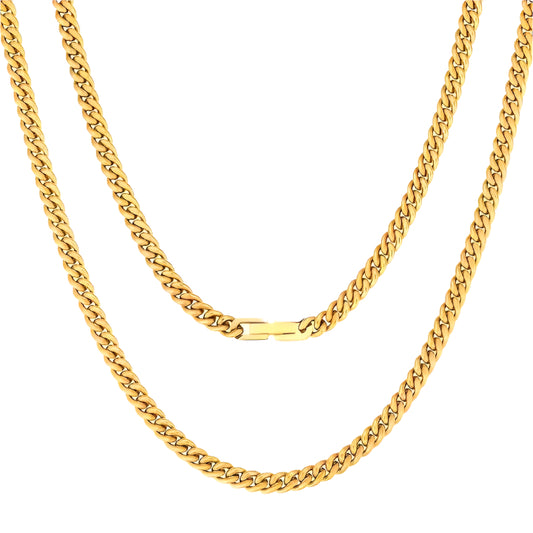 Cuban Chain Custom Clasp Gold - 5mm