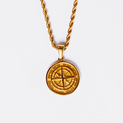 Compass Pendant Gold