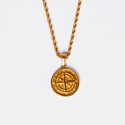 Compass Pendant Gold