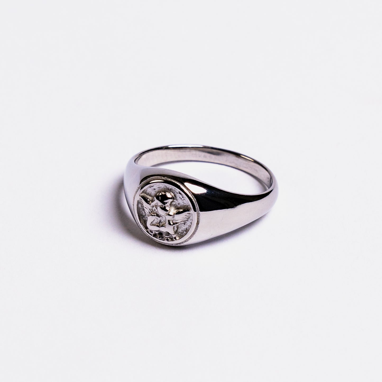 Angel Signet Ring Silver