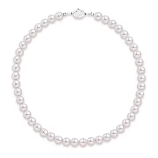 Pearl Necklace - Silver