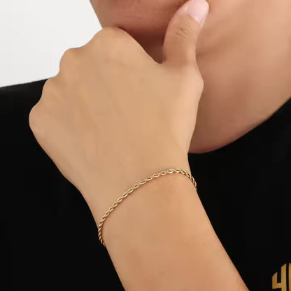 Rope Bracelet Gold - 3mm