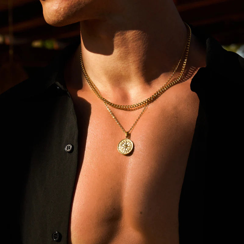 Compass Pendant Gold