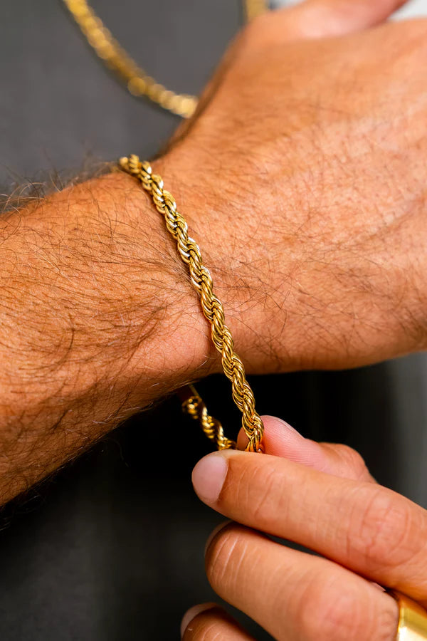 Rope Bracelet Gold - 6mm