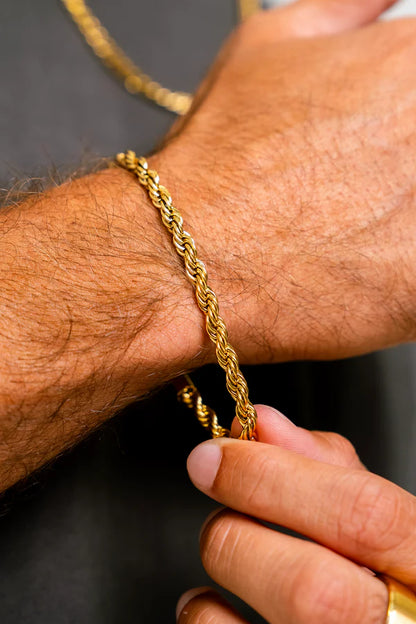 Rope Bracelet Gold - 6mm